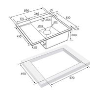 Кухонная мойка Paulmark Kroner 59F PM225951-BGR Брашированное золото — фото 3, Кухонные мойки