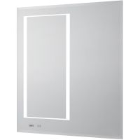 Зеркало Aquaton Сакура 100 1A235102SKW80 с подсветкой с сенсорным выключателем с антизапотеванием и часами — фото 1, Зеркала в ванную комнату