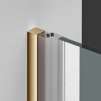 Душевая дверь Vincea Alpha 70 VDP-3AL700CLG профиль Брашированное золото стекло прозрачное — фото 3, Душевые двери в нишу