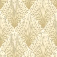 Обои Andrea Rossi Arlequin 54300-3 Винил на флизелине (1,06*10,05) Бежевый, Ромб — фото 1, Обои для стен