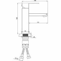 Смеситель для раковины Ростовская Мануфактура Сантехники SUS125BL-001F Черный матовый — фото 6, Смесители