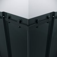 Душевой уголок Grossman Classic 80х80 300.K33.04.8080.21.10 профиль Черный матовый стекло тонированное — фото 8, Квадратные душевые уголки