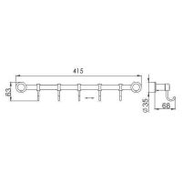 Товар: Вешалка для полотенец Frap F205-5 Хром - фото 6 Вешалка для полотенец Frap F205-5 Хром — фото 6, Крючки для полотенец