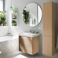 Тумба с раковиной Burgbad Iveo 80 SFEN080F2747G0161C0001*1 подвесная Кашемировый дуб — фото 4, Мебель для ванной