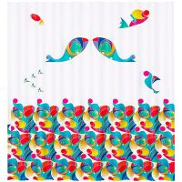 Штора для ванны WasserKRAFT Berkel 180х200 SC-68101 Море — фото 1, Шторы для ванной