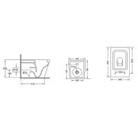 Унитаз Abber Rechteck AC1211 приставной с сиденьем Микролифт — фото 11, Приставные унитазы