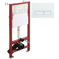 Инсталляция Agger ACC500+APB0288 для унитаза с Белой глянцевой клавишей смыва — фото 1, Инсталляции для унитазов