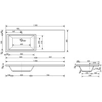 Тумба с раковиной Эстет Dallas Luxe 130 L ФР-00002222 подвесная Белая — фото 8, Тумбы с раковиной