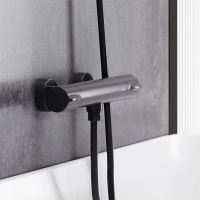 Смеситель для душа Damixa Scandinavian Pure 366000300 с термостатом Черный матовый — фото 2, Смесители