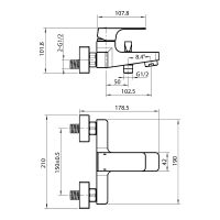Товар: Смеситель для ванны Koller Pool Neon Cube NC0100 Хром - фото 2 Смеситель для ванны Koller Pool Neon Cube NC0100 Хром — фото 2, Смесители