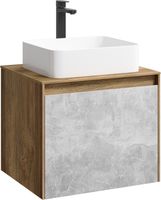 Товар: Корпус тумбы под раковину Aqwella 5 Stars Mobi 60 MOB0106DB подвесной Дуб балтийский - фото 2 Корпус тумбы под раковину Aqwella 5 Stars Mobi 60 MOB0106DB подвесной Дуб балтийский — фото 2, Мебель для ванной