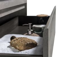 Тумба с раковиной Black&White Universe U903.1000 100 903U1000 подвесная G.ash — фото 4, Мебель для ванной