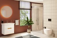 Тумба с раковиной Vitra Sento 80 60824 подвесная Белая матовая — фото 3, Тумбы с раковиной