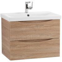 Тумба под раковину BelBagno Marino-Cer 70 MARINO-CER-700-2C-SO-WO-P подвесная Rovere Bianco — фото 1, Тумбы под раковину