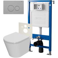 Товар: Комплект унитаза с инсталляцией Point Виктория PN48080SB с сиденьем Микролифт и клавишей смыва Сталь брашированная - фото 1 Комплект унитаза с инсталляцией Point Виктория PN48080SB с сиденьем Микролифт и клавишей смыва Сталь брашированная — фото 1, Унитазы