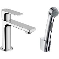 Смеситель для раковины Hansgrohe Rebris E 72216000 с гигиеническим душем Хром — фото 1, Смесители для раковины