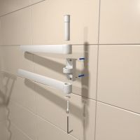 Полотенцедержатель Altasan Лотос ЛТ61БМ двойной поворотный Белый матовый — фото 4, Полотенцедержатели