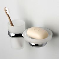 Товар: Стакан для зубных щеток с мыльницей WasserKRAFT Berkel K-6826 Хром - фото 2 Стакан для зубных щеток с мыльницей WasserKRAFT Berkel K-6826 Хром — фото 2, Мыльницы