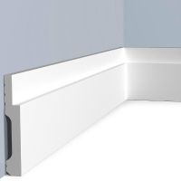 Плинтус HIWOOD B75V1 2000x75x12 мм — фото 1, Плинтуса напольные