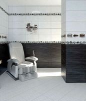 Керамический бордюр Нефрит Керамика Фреш черный  05-01-1-77-05-04-330-0 7х50 см — фото 3, Керамическая плитка