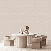 Обои Andrea Rossi Stromboli 54344-5 Винил на флизелине (1,06*10) Бежевый, Геометрия/Ромб — фото 2, Обои для стен