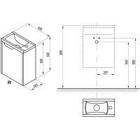 Тумба под раковину Ravak SD Classic 40 R X000001486 подвесная Белая глянцевая — фото 3, Тумбы под раковину