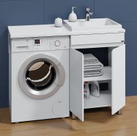 Тумба под раковину СанТа Марс 120 700304 Белая — фото 3, Тумбы под раковину