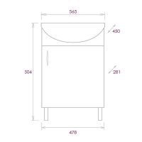 Товар: Тумба под раковину Onika Эко 52.10 105207 Белая Дуб сонома - фото 8 Тумба под раковину Onika Эко 52.10 105207 Белая Дуб сонома — фото 8, Тумбы под раковину
