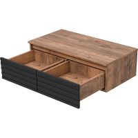 Тумба Brevita Dakota 80 DAK-009080-19-022Я подвесная Черный кварц Дуб Галифакс олово — фото 4, Мебель для ванной