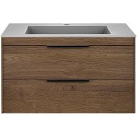 Тумба под раковину Vincea Chiara 2D 80 VMC-2C2800TO подвесная T.Oak — фото 3, Тумбы под раковину