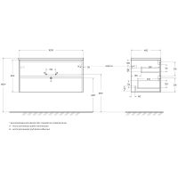 Тумба под раковину BelBagno Kraft 100 KRAFT-1000-2C-SO-CG подвесная Cemento Grigio — фото 28, Тумбы под раковину