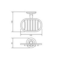 Мыльница Ростовская Мануфактура Сантехники A2021 Хром — фото 2, Мыльницы