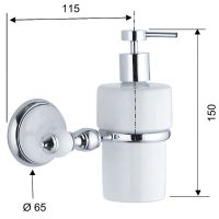 Дозатор для жидкого мыла Remer Epoca Хром арт-EP13CR — фото 2, Дозаторы