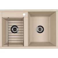 Кухонная мойка Aquaton Делия 78 DBL 1A723132DE290 Шампань — фото 1, Кухонные мойки