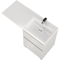 Тумба с раковиной Creto Cafor 110 R 19-W110R Белый глянец — фото 5, Тумбы с раковиной