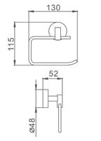 Держатель туалетной бумаги Frap F17 Хром арт-F1703-3 — фото 2, Держатели туалетной бумаги