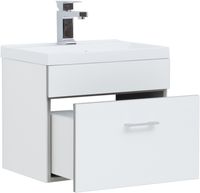 Тумба под раковину Aquanet Верона 50 207765 подвесная Белая — фото 4, Тумбы под раковину