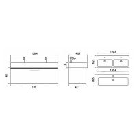 Тумба под раковину Creto Milano 120 подвесная Sorano арт-5-1393-1394SO — фото 7, Тумбы под раковину