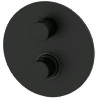 Смеситель для душа Paffoni Light LIQ018NO с термостатом Черный матовый — фото 1, Смеситель для душа