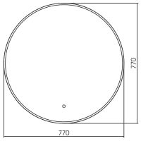 Зеркало Silver Mirrors Плаза 77 ФР-00002131 с подсветкой с сенсорным выключателем и диммером — фото 3, Зеркала в ванную комнату