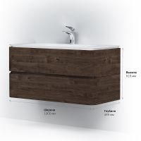 Товар: Тумба под раковину AM.PM Sensation 100 M30FHX1002TF подвесная Табачный дуб - фото 10 Тумба под раковину AM.PM Sensation 100 M30FHX1002TF подвесная Табачный дуб — фото 10, Мебель для ванной