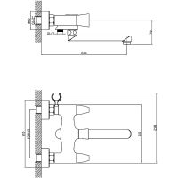 Смеситель для ванны Orange Alfi M82-211cr универсальный Хром — фото 6, Смесители