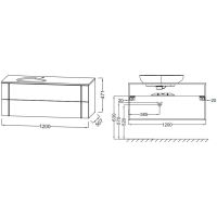 Тумба под раковину Jacob Delafon Nouvelle Vague 120 подвесная Коричневая кожа арт-EB3041-NR2 — фото 4, Тумбы под раковину