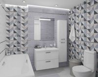 Керамическая плитка Laparet Village голубой микс настенная 34008 25х50 см — фото 2, Керамическая плитка