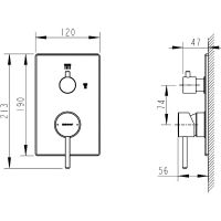 Смеситель для душа Bravat Arc P69193C-2-ENG Хром — фото 2, Смеситель для душа