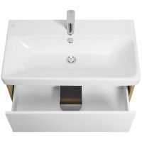 Товар: Тумба под раковину Aquaton Сканди 80 1A283001SDZ90 подвесная Белый глянец Дуб рустикальный - фото 4 Тумба под раковину Aquaton Сканди 80 1A283001SDZ90 подвесная Белый глянец Дуб рустикальный — фото 4, Мебель для ванной