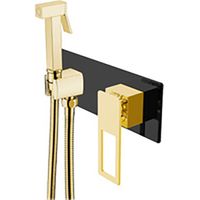 Гигиенический душ со смесителем Boheme Q 147-BG Черный Золото — фото 1, Душевое оборудование. Душевая программа