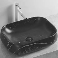 Раковина-чаша Ceruttispa 57 CR0086 MMB2 СТ9547 Черный матовый мрамор — фото 1, Раковины накладные