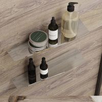 Полка стеклянная Iddis Slide SLISC00i44 Хром — фото 3, Полки для ванной и душа