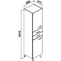 Товар: Шкаф пенал Runo Эконом 40 L 00000000131 Белый - фото 2 Шкаф пенал Runo Эконом 40 L 00000000131 Белый — фото 2, Пеналы для ванной комнаты
